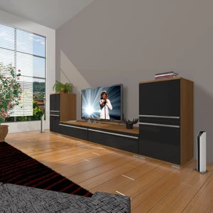 Eko On2 Mdf Std Tv Ünitesi Tv Sehpası Ceviz Siyah