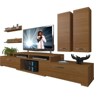 Flex 5D130 SLM Tv Ünitesi Tv Sehpası Naturel Ceviz