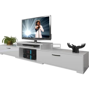 Flex MDF Tv Ünitesi Tv Sehpası Parlak Beyaz