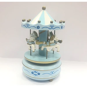 Ahşap Atlı Karınca Müzik Kutusu Nostaljik Dönen Dekoratif Biblo