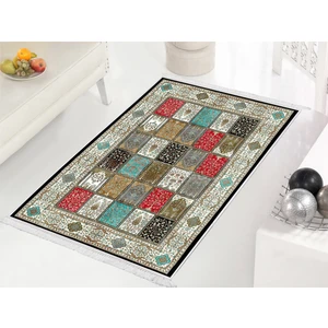 İnci Dijital Saçaklı Yıkanabilir Kaymaz Taban Halı 1831 Desen 1 80 x 120