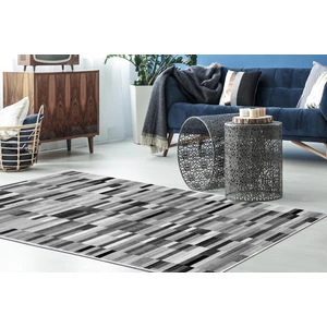 İpek Saçaksız Yıkanabilir Kaymaz Taban Halı 1620 Gri 80X120