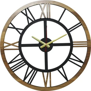 Faa Home Ahşap Metal 50 cm  Duvar Saati