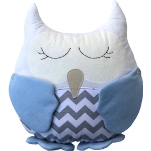 Pudra Decor Mavi Baykuş Şekilli Bebek Yastığı