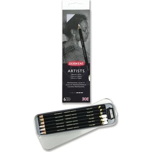 Artists 6'Li Teneke Kutu Siyah Ve Beyaz Tonlari