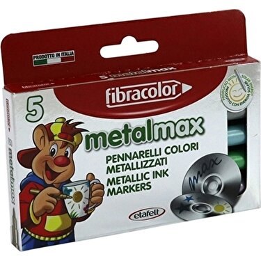 Fibracolor 40 Pennarelli Metal Max Punta 4.5 In 5 Colori FIBRACOLOR -  10580MZ040VA