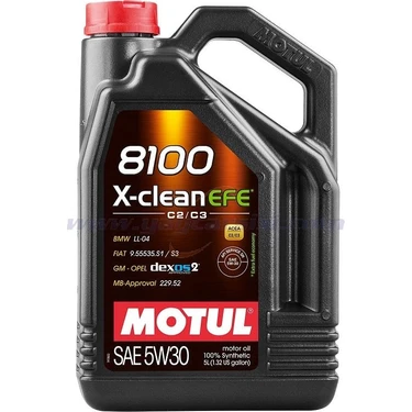 Motul 8100 X-Clean Efe 5W-30 5 Litre Motor Yağı (Üretim Yılı: