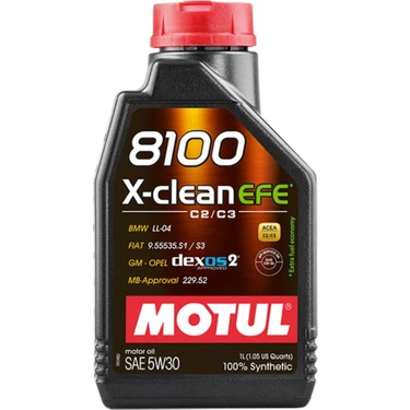 Motul 8100 X-Clean Efe 5W-30 1 Litre Motor Yağı ( Üretim Yılı :2023