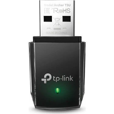 TP-Link Archer T3U, AC1300 Mbps, Çift Bant, USB 3.0, MU-MIMO, Mini Wi-Fi 5 USB