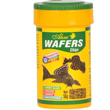 Ahm Wafers Chips 100 ml Balık Yemi Yüksek Proteinli Akvaryum Balıkları İçin Doğal