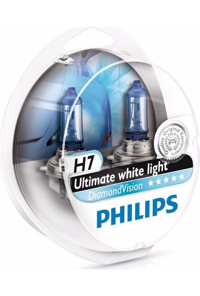 Philips H7 Diamond Vision Beyaz Işık Etkisi 2'li Ampul Seti