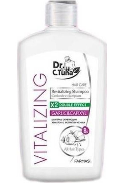 Dr.C.Tuna Vitalizing Sarımsaklı Şampuan 500 Ml 2 Adet