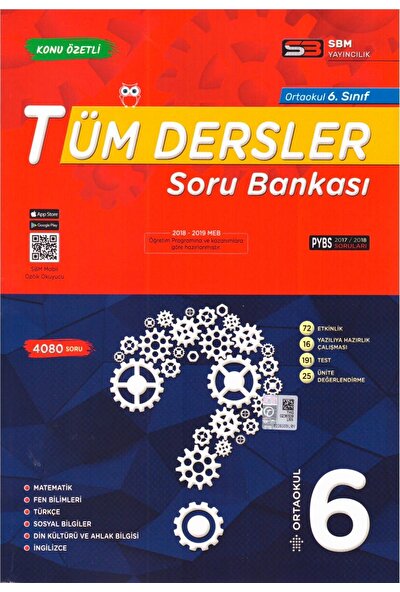 Sbm Yayınları Tüm Dersler Soru Bankası 6.Sınıf