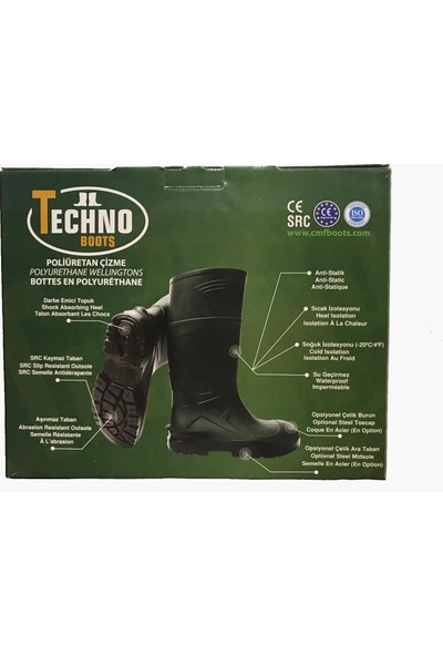 Techno Boots Koyu Yeşil-Siyah Alaska Bot