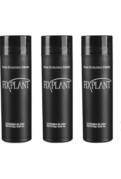 Fixplant 3 Şişe 84 gr ( Saç Gürleştirici, Saç Dolgunlaştırıcı, Saç Fiberi, Saç Tozu )+ Optimizer