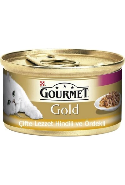 Gourmet Gold Hindi & Ördek Konserve Kedi Maması 85 gr