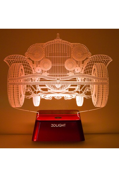 3D Light Antika Araba 3D Lamba