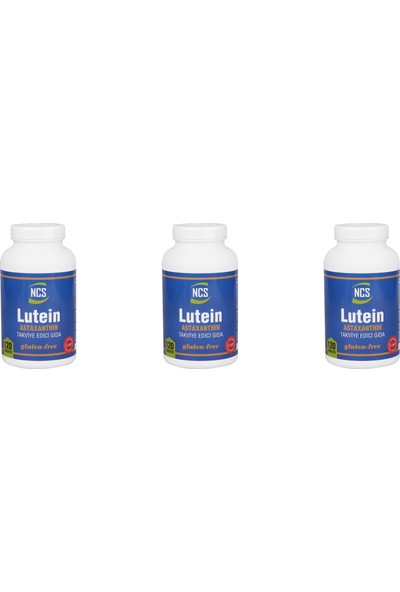 Ncs Lutein 15 mg Astaxanthin (Astaksantin) 12 mg 3 Kutu 360 Tablet