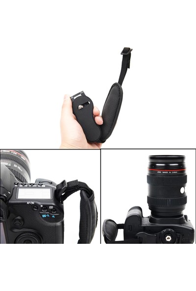 Soundizayn Dslr Canon - Nikon İçin Hand Grip Elcik Deri Bilek Kayışı