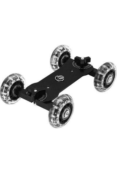 Soundizayn Mini Dolly Slider Skater Dslr Video Sistemler İçin Kamera Arabası (Siyah)
