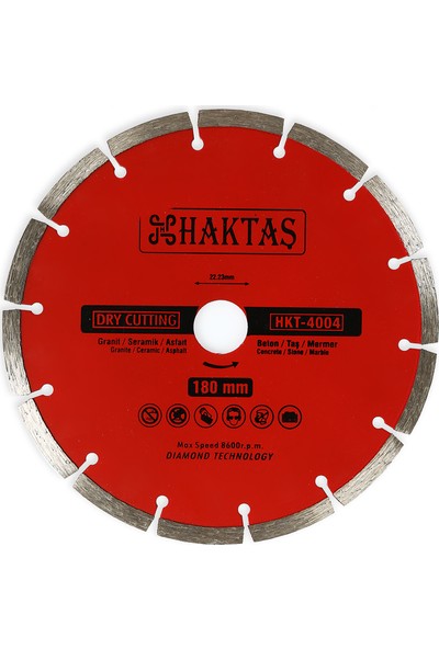 Haktaş Beton Mermer Granit Seramik Kesici Disk 180Mm