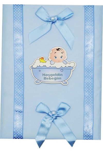 Cansüs Baby Shower Anı Defteri 100 Sayfa Mavi