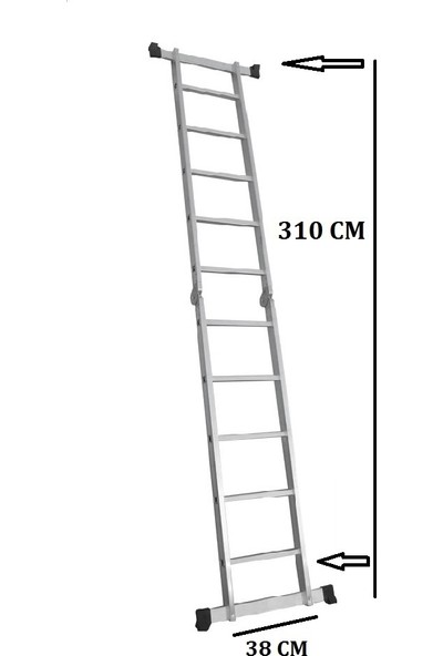 Beykon Alüminyum 5+5 Basamaklı Çok Amaçlı Merdiven