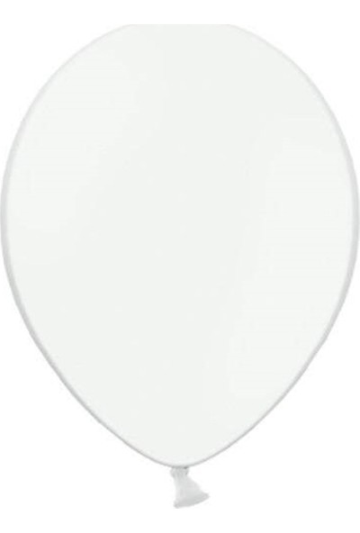 Partifabrik Beyaz Renk Metalik Balon 5 'li