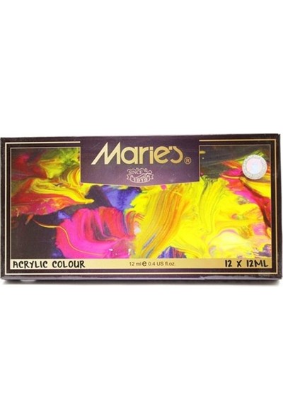 Maries 12 Renk Akrilik Boya 812B