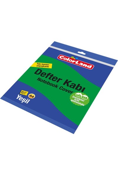 Colorland Defter Kabı Eko Yeşil 10'Lu Color-Kap05