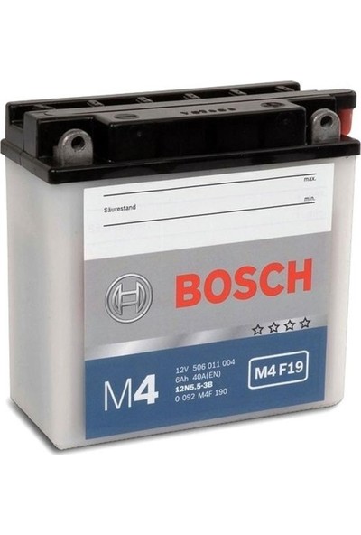 Fiamm Bosch 5.5 Ah M4F19 12N5.5-3B Motosiklet Aküsü