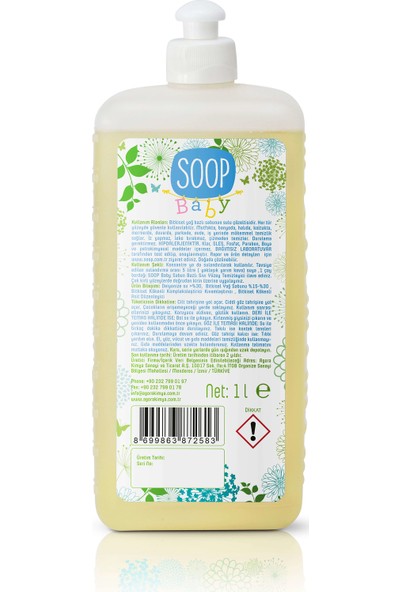 Soop Baby Sabun Bazlı Sıvı Yüzey Temizleyici 1 lt