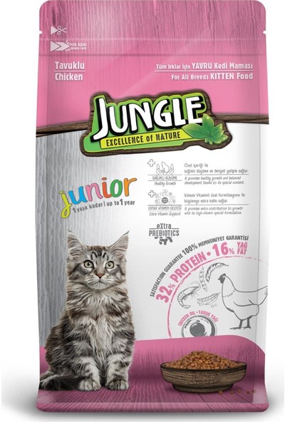 Jungle 15 kg Tavuklu Yavru Kedi Maması