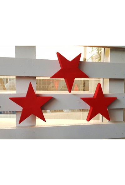 Lamoneta 3'lü Kırmızı Mini Star Set