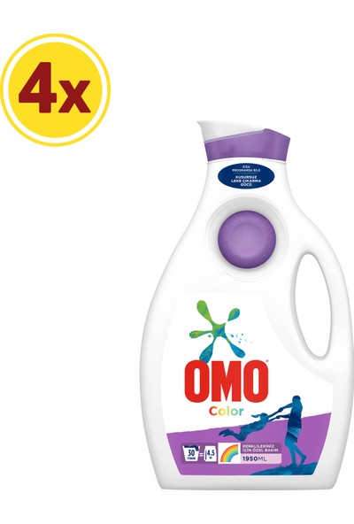 Omo Color Sıvı Çamaşır Deterjanı 4 x 30 Yıkama
