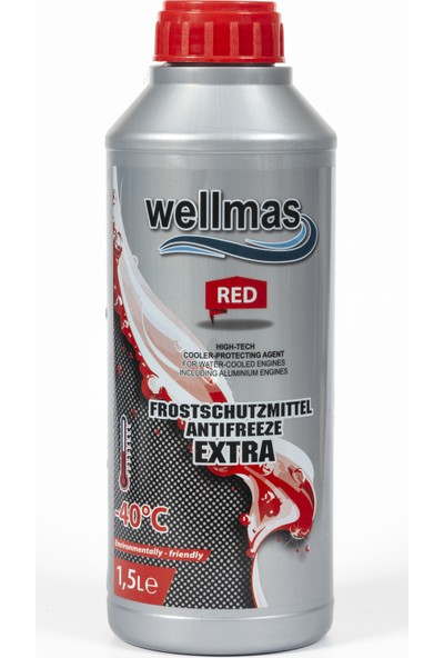 Wellmas Kırmızı Antifriz (-40 Derece) 1,5 Lt