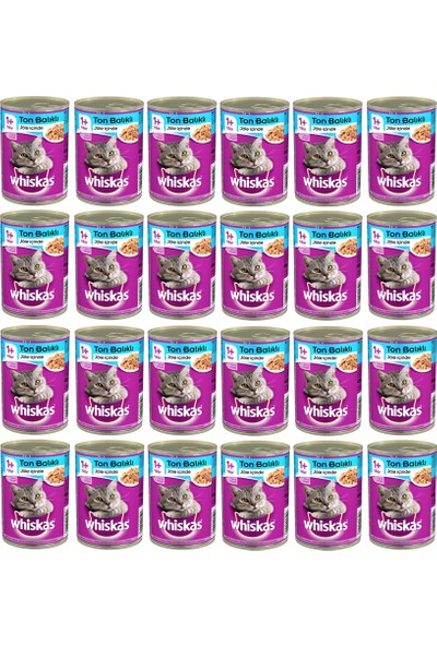 Whiskas Ton Balıklı Konserve Kedi Maması 400 Gr x 24 Adet