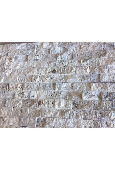 Markataş 5X10Cm Latte Silver Doğal Taş Traverten Patlatma Mozaik Duvar Kaplaması