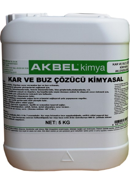 Zemin Kar ve Buz Çözücü Kimyasal 5 Kg