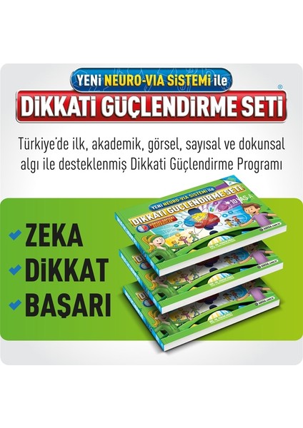 Dikkati Güçlendirme Seti Plus 10 Yaş Yeni Neuro Via Sistemi İle - Osman Abalı