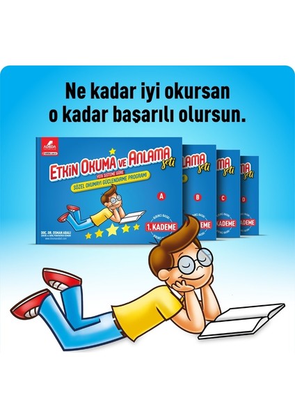 Adeda Yayıncılık Adeda Etkin Okuma ve Anlama / Okumayı Güçlendirme Seti 1. Kademe 6-7 Yaş - Osman Abalı