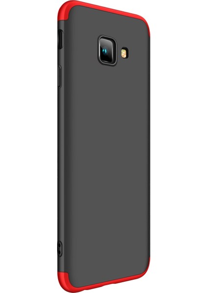 Samsung Galaxy J4 Core Kılıf Double Dip 360 Protective Siyah Kırmızı