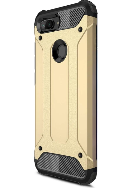 Xiaomi Mi 8 Lite Kılıf Rugged Armor Gold