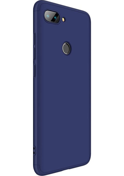 Xiaomi Mi 8 Lite Kılıf Double Dip 360 Protective Lacivert