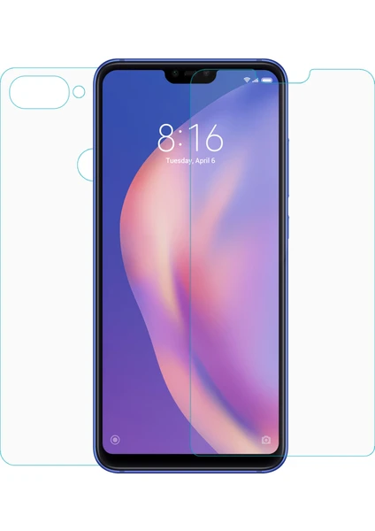 Xiaomi Mi 8 Lite Ön + Arka Nano Cam Ekran Koruyucu