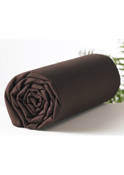 Kahverengi 120X200 Tek Kişilik Lastikli Çarşaf Ve Y.Kılıfı