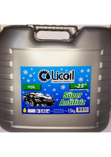 Süper Mavi Antifriz 15Kg Bidon -25c Derece Ü.T:2023