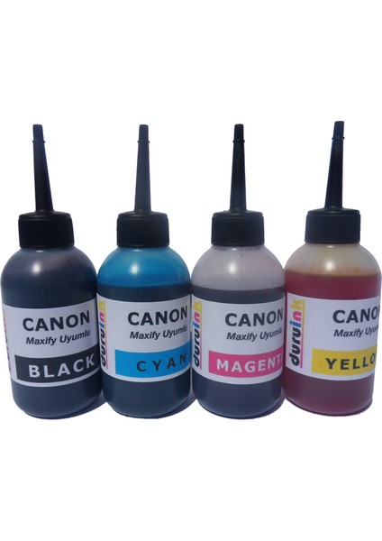 Canon Maxify Serisi Uyumlu 4 x 100 ml Su Bazlı Mürekkep Seti İB4150 MB5150 MB2750