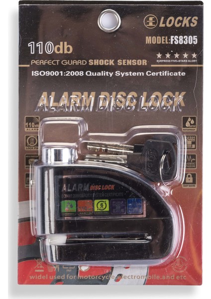 Locks Motosiklet Alarmlı Disk Kilidi