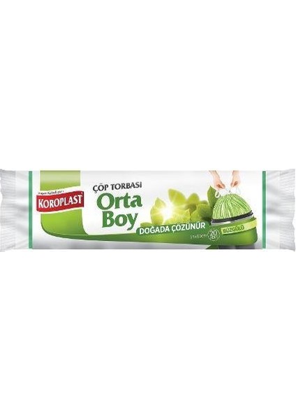 Orta Boy Doğada Çözünür Çöp Torbası